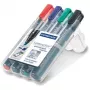 Marker Staedtler Lumocolor 350 WP4 4 gab. Melns Zils Zaļš Sarkans