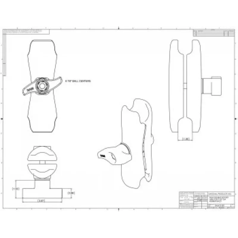 Divu ligzdu svira RAM Mounts RAM-D-201U