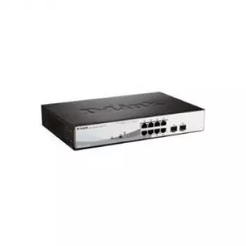 D-Link 8 portu Gigabit PoE viedais pārvaldāmais slēdzis ar 2 SFP portiem