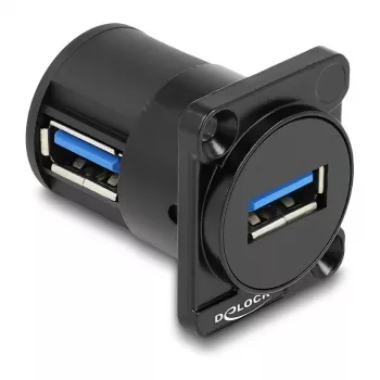 DeLOCK D-Type modulis USB 2.0 Type-A sieviešu-sieviešu 90° leņķī