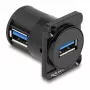 DeLOCK D-Type modulis USB 2.0 Type-A sieviešu-sieviešu 90° leņķī