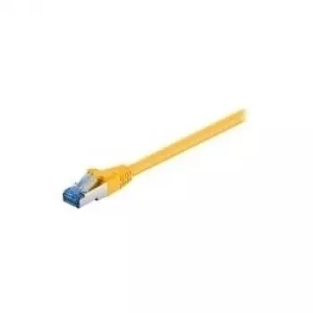 Wentronic Goobay CAT 6a komutācijas kabelis, S/FTP (PiMF), dzeltens, 3 m - LSZH bez halogēna, varš (93781)