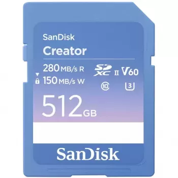 SanDisk 512 GB SDXC UHS-II Creator zibatmiņas karte
