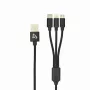 Sbox USB 2.0 8-pin/Type-C/Micro USB uzlādes kabelis 2.4A 1M BULK
