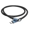 Vention USB 2.0 5A 240W 1m MELNS USB-C uz C kabelis