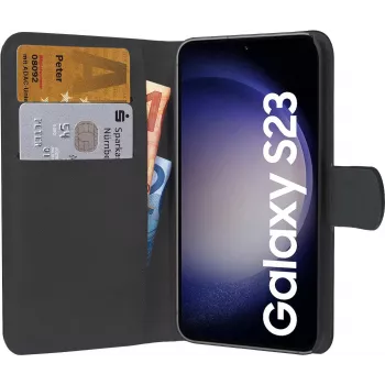 PEDEA Book Cover Classic Samsung Galaxy S23 FE 5G melnam - > Galvenās iezīmes- Izcila aizsardzība displejam un korpusam- ar mīkstu TPU plastmasu