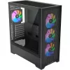 PC case Silentware Core 100 A-RGB Melns — model CORE100Melns, A-RGB lighting, mid-tower form factor