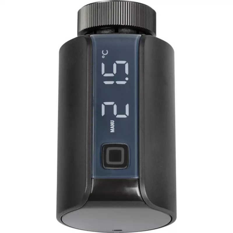 eQ-3 AG HmIP-eTRV-E-A, Melns, Pogas, IP20, 0 - 50 °C, 868 - 868.6 MHz, 230 m