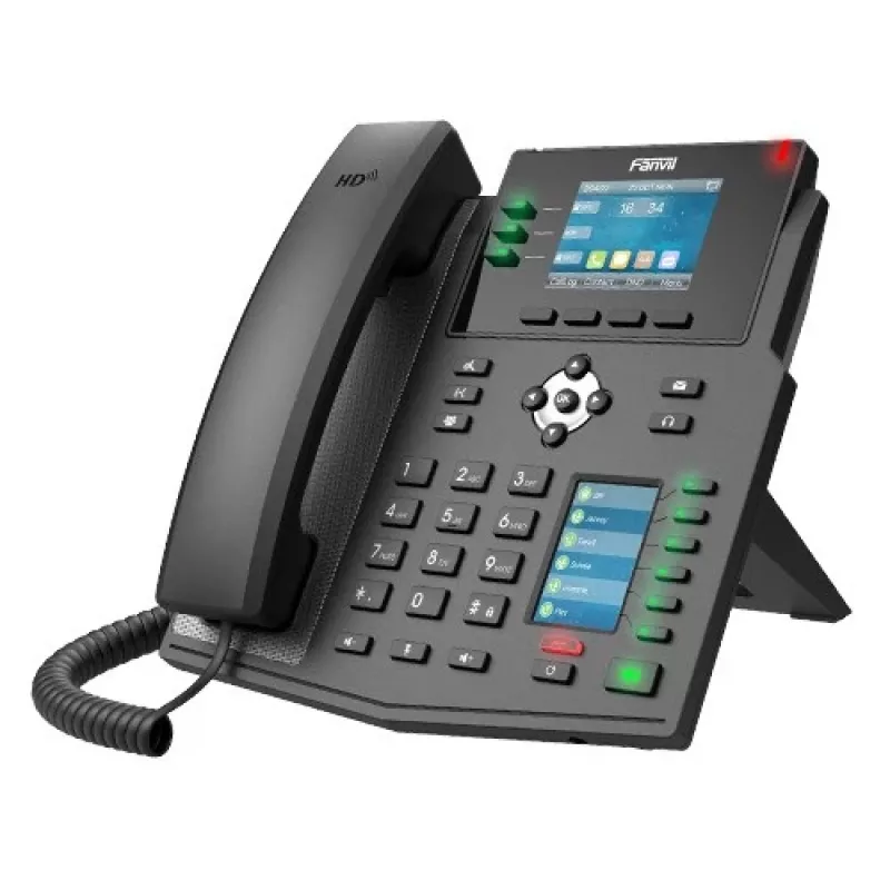 IP tālrunis Fanvil X4U melns 12 līnijas LCD Wi-Fi vadu klausule