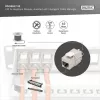 Keystone modulis DIGITUS CAT 6A ekranēts ar inteliģentu kabeļu pārvaldnieku, plakans RJ-45, 14,5×34,5×21 mm — 12 gab.