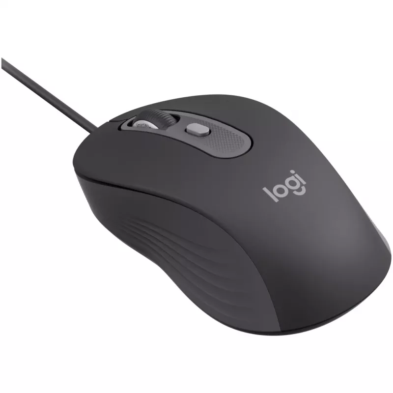 Logitech Signature Wired M520 for Business Optical Wired pele USB-C Plug-and-Play Windows/Mac/Chrome/PC/laptops - Graphite