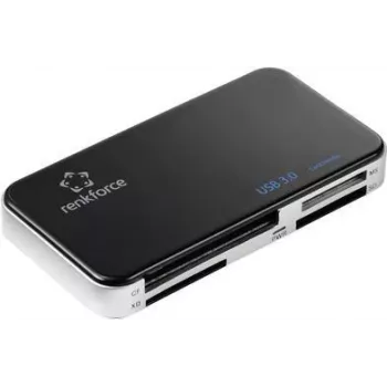 Renkforce RF-PCR-350 ārējais USB 3.0 karšu lasītājs, melns (RF-5173664)