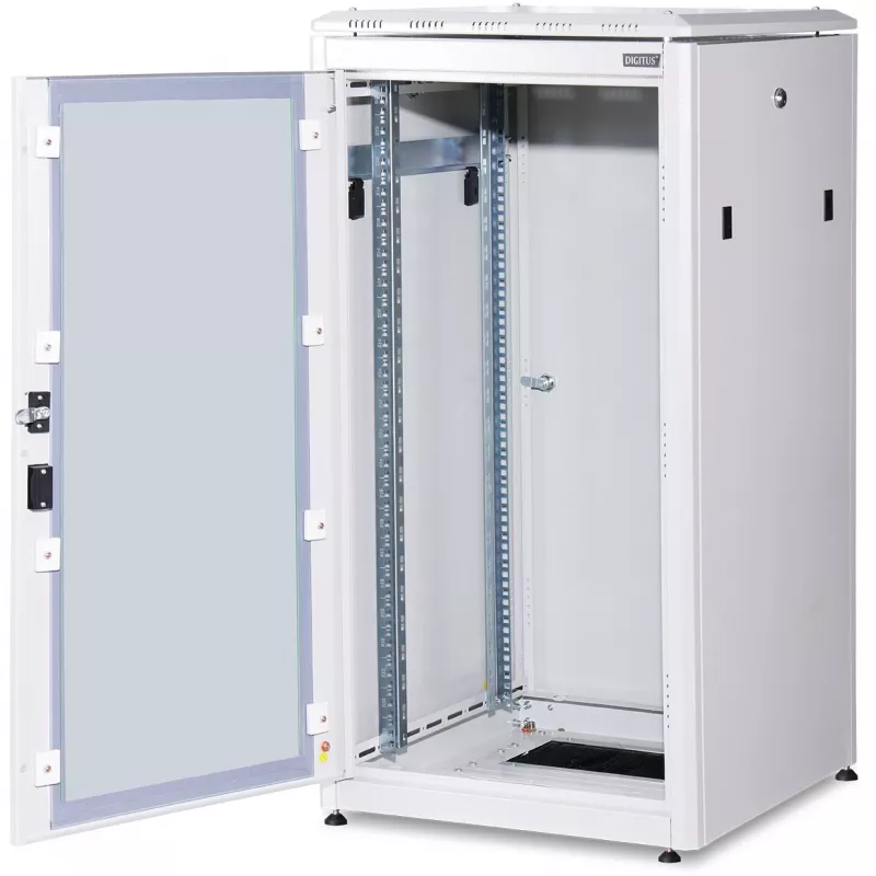 DIGITUS Professional Unique DN-19 22U-6/6-1 - skapis - gaiši pelēks, RAL 7035 - 22U - 48,3 cm (19) (DN-19 22U-6/6-1)