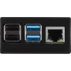 Alumīnija korpuss Raspberry Pi 4 B, JYT modelis RB-AlucaseP4+01B, melns