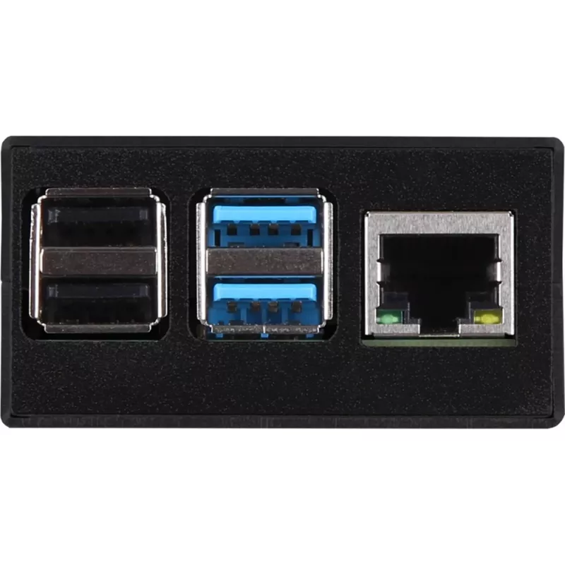 Alumīnija korpuss Raspberry Pi 4 B, JYT modelis RB-AlucaseP4+01B, melns