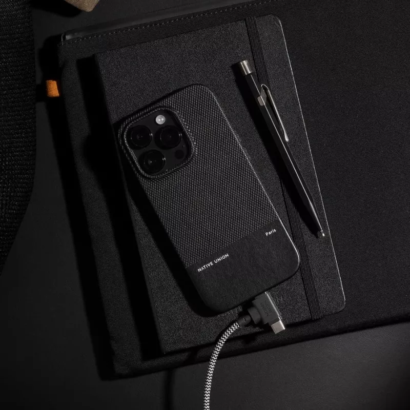 Uzlādes un datu kabelis native union Belt kabelis Duo Pro USB-C uz USB-C un Lightning, melns