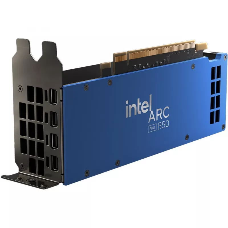 Grafikas karte INTEL Arc Pro B50 — 16 GB GDDR6, 128-bit, PCIe 5.0, aktīvā dzesēšana