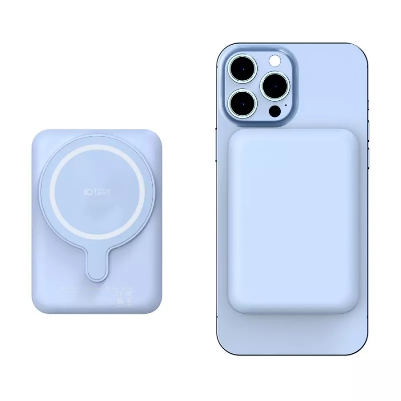 Pārnēsājams ārējais akumulators TECH-PROTECT PB10 LIFEMAG 5000mAh zils