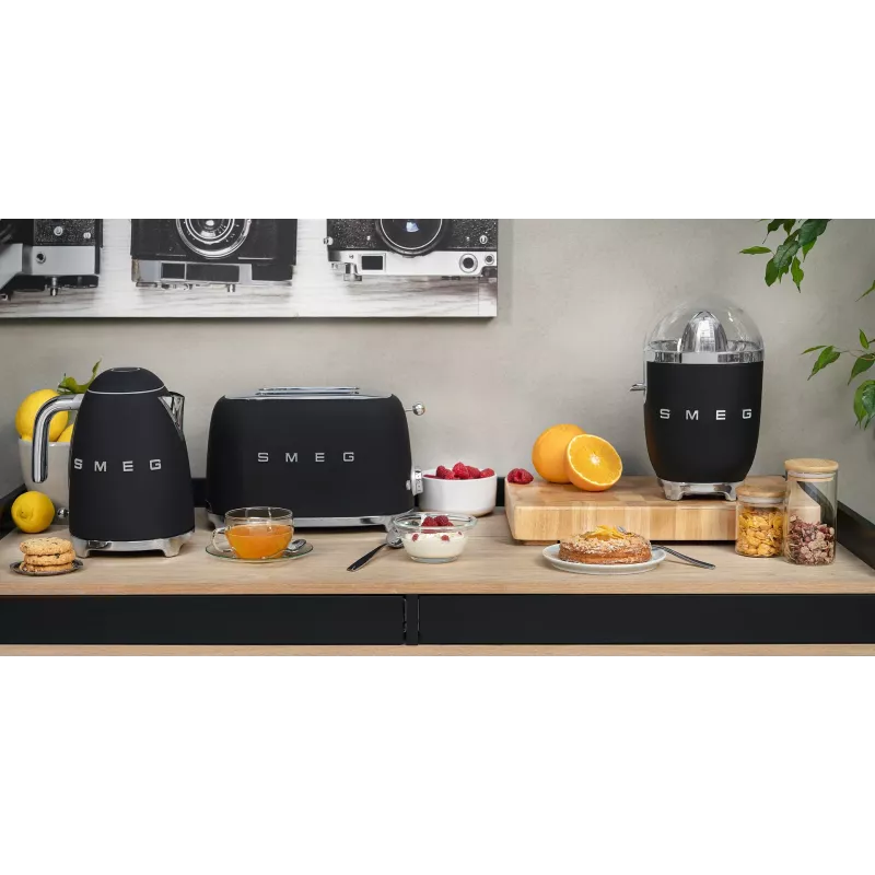 Toaster Smeg 50's Style TSF01BLMEU 2 šķēles melns nerūsējošais tērauds