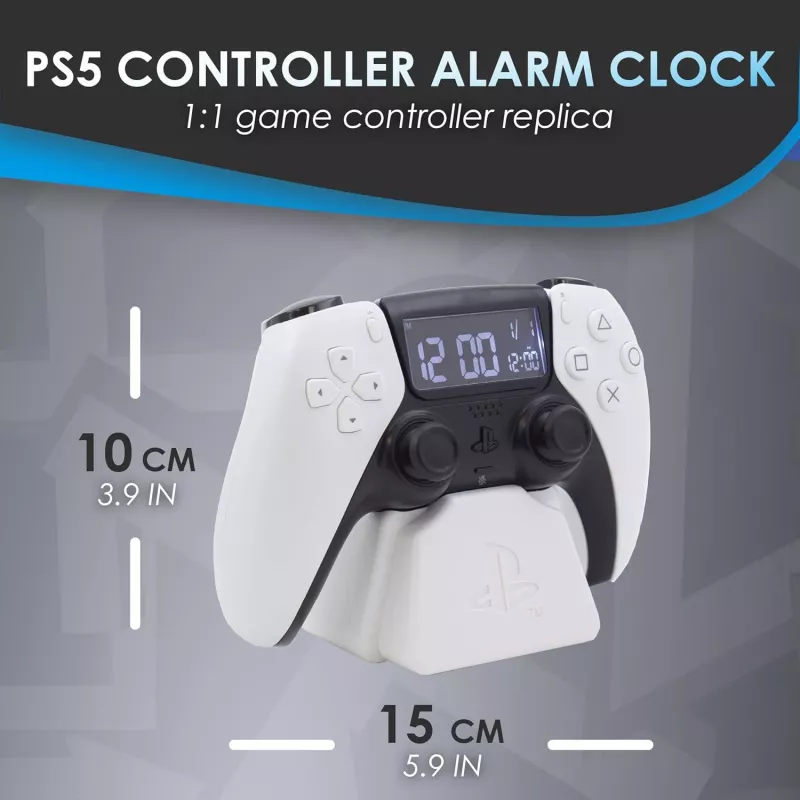 Modinātājpulkstenis Paladone PS5 PP9405PSV3 ar LED displeju, darbināms ar baterijām