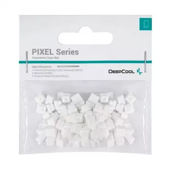 Universālie gumijas paliktņi DeepCool PIXEL — 100 gab. blisterī, balti, 9,8 g kopējais svars