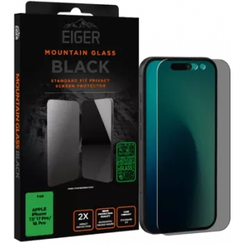 Rūdīta stikla privātuma ekrāna aizsargs Eiger EGMSP00334 Apple iPhone 16 Pro / 17 / 17 Pro
