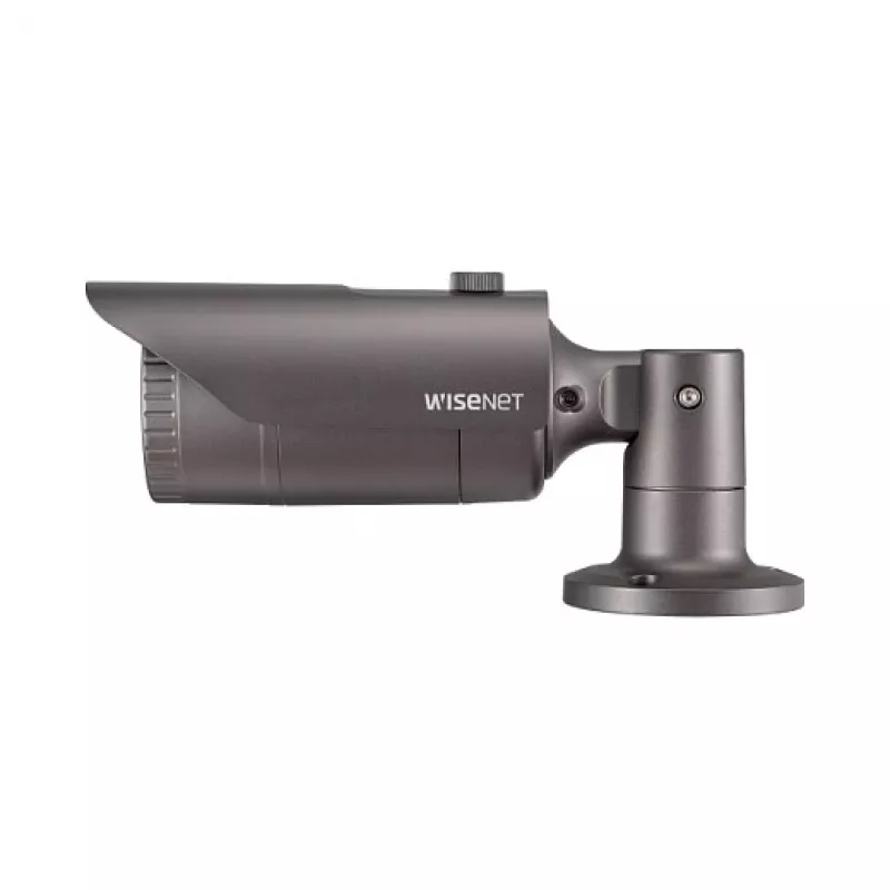Bullet IP drošības kamera Hanwha Wisenet QNO-6012R1 — 2,8 mm, 1920×1080, iekštelpām/ārtelpām, griestu/galda stiprinājums, melna