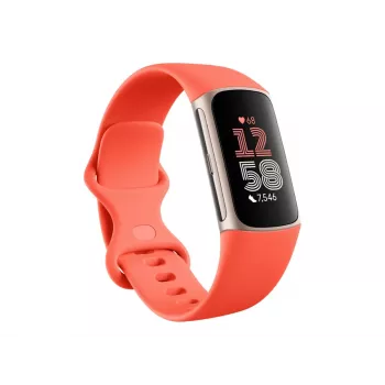 Charge 6 | Fitnesa izsekotājs | NFC | Siksniņa - Coral; Korpusa krāsa - zeltīts alumīnijs