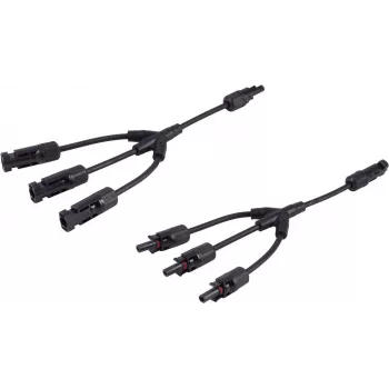 shiverpeaks ®-PV4 T-adapteru kabeļu komplekts, 3/1, 6mm², melns/melns, 30cm (BS02-21053)