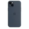 Silikona maciņš Apple iPhone 14 Plus MagSafe Storm Blue