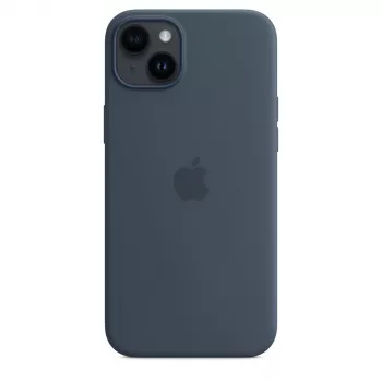 Silikona maciņš Apple iPhone 14 Plus MagSafe Storm Blue