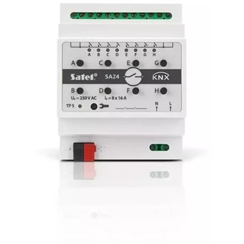 Komutācijas izpildmehānisms Satel KNX-SA24 8 kanāli DIN sliedes montāžai 3680 W
