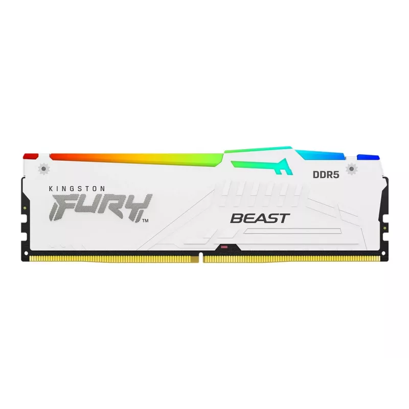 Kingston FURY Beast RGB KF552C40BWAK2-16 DDR5-5200 16GB (2x8GB) komplekts, CL40, balts