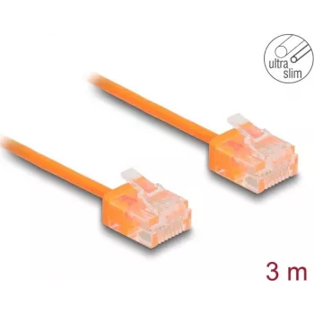 Tīkla kabelis DeLOCK RJ45 Cat.6 UTP Ultra plāns 3m oranžs