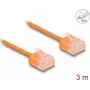Tīkla kabelis DeLOCK RJ45 Cat.6 UTP Ultra plāns 3m oranžs