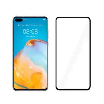 Rūdītā stikla ekrāna aizsargs Tellur Huawei P40 2.5D pilns pārklājums pilnīga līme