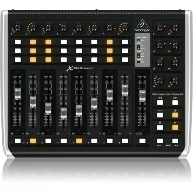 Behringer X-TOUCH COMPACT MIDI tastatūra USB Melna