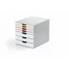 Durable VARICOLOR MIX 7 pelēka plastmasas kumode ar 7 atvilktnēm