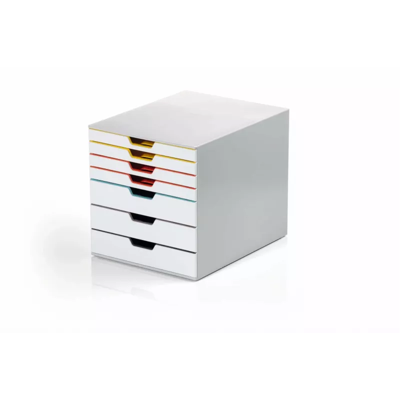 Durable VARICOLOR MIX 7 pelēka plastmasas kumode ar 7 atvilktnēm
