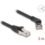 Tīkla kabelis DeLOCK RJ45 Cat.6A 45° leņķī pret taisnu 3m melns