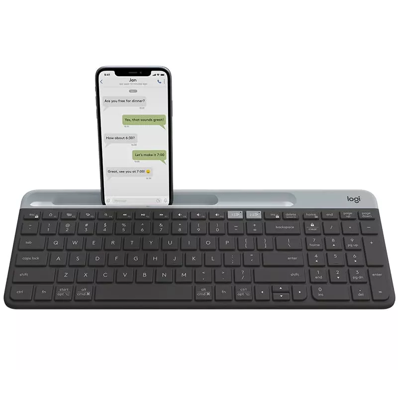 Bezvadu tastatūra Logitech plāns Multi-Device K580
