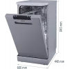 Gorenje GS522E10S trauku mazgājamā mašīna, E, brīvstāvoša, platums 45 cm, vietu iestatījumu skaits 10, pelēka