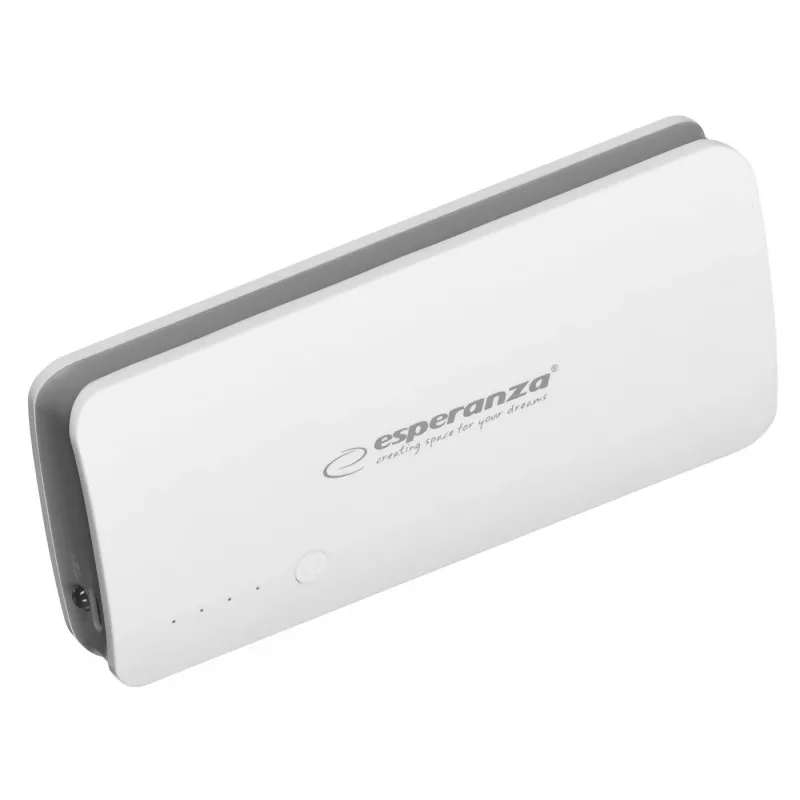 Pārnēsājamais lādētājs Esperanza EMP106WE Radium — 8000 mAh, 3 ierīču izeja, Micro-USB ieeja, 5V/2A & 5V/1.5A/1A izejas, pelēks