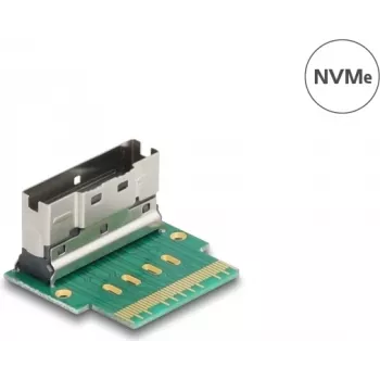 Adapter DELOCK iekšējais SFF-8654 uz SFF-8654 (vīrišķā), modelis 64179, plāns SAS 8i 90°
