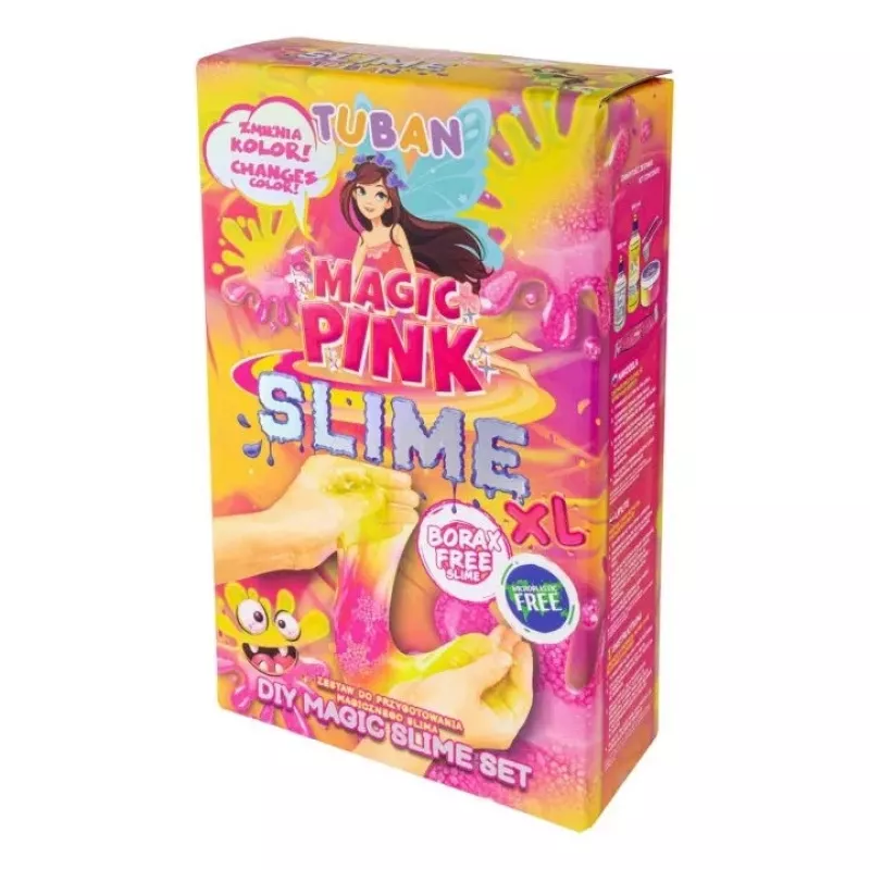 Slime DIY komplekts TUBAN TU3569 — Magic Pink XL, netoksisks, bērniem drošs