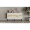 Kumode Cama Meble INSERTO 3D 143,5×40×80 cm — kašmira apdare ar LED