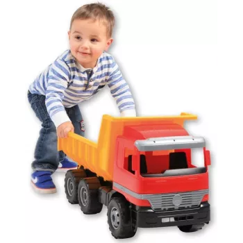 Rotaļu pašizgāzējs Lena Actros 62 cm ar vienu brūnu kravas kasti