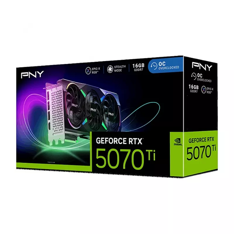 PNY GeForce RTX 5070 Ti EPIC-X RGB 16GB GDDR7 grafikas karte