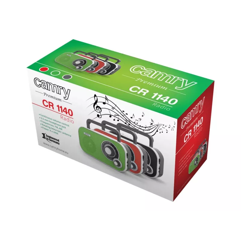 Pārnēsājamais radio Camry CR 1140R sarkans