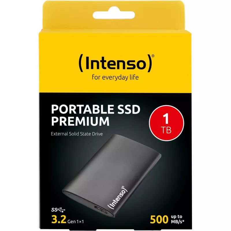SSD disks Intenso 1TB 1,8 collas USB Type-A 3.2 Gen 1 3823461